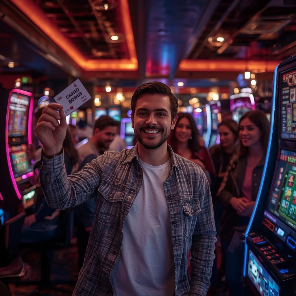 une personne tenant un bonus CASINO CLASSIC