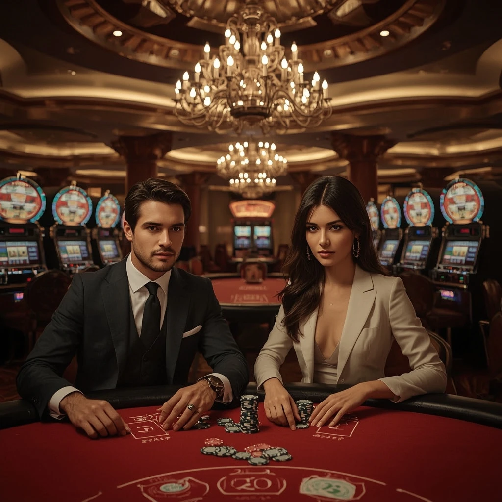 Deux joueurs de poker au Casino Classic